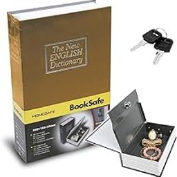 Hidden Secret Book Safe Storage Box Cash and Jewellery Locker with 2 Keys for Home & Office Black - Extra Large-image-68