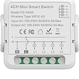 OKOS 4-Gang WiFi Smart Light Switch Module | DIY Hidden Smart Switch | Remote Control via Okos Smart App | Compatible with Alexa & Google Home | Smart Home Automation-13