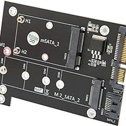 Adapter Card MSATA M.2 NGFF SSD to Dual SATA3 Fast Reading Speed ​​Converter 520MB/s Plug and Play Support M.2(NGFF) SSD-2