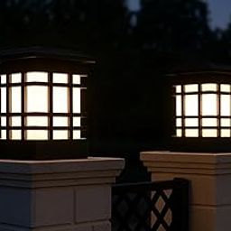 Carsten Royal Black Elegant Gate Lamp for an Inviting Entrance, Waterprof Gate Light for Home gate/Gate Lamps for Outdoor/Gate Pillar Lights for Boundaries, (Pack of 2, Without Bulb)-16