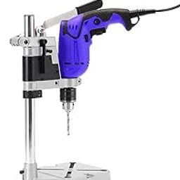 VENEKETY Drill Machine Stand for Hand Drill Bench Clamp Drill Press Floor Table Stand Workbench Repair Tool for Drilling Collet Workshop Single Hole Aluminum base (Matrial-Metal,Color-Multi)-image-61