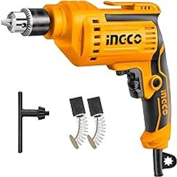 INGCO Electric Drill, 500W and 3300RMP Power Drill, Corded Electric Drill, 1.0-10 millimeters Chuck Capacity Power Drill, Variable Speed, Froward/Reverse Switch, Yellow-image-25