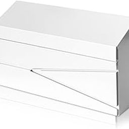 Ydocabinit Wall Mount Mailbox, Large Capacity Mailbox for House, Galvanized Steel Rust-Proof Metal Post Box Drop， Mailboxes for Outside, 15.74"×9.84"×4.33", White Modern Sleek Style-image-45