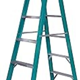 Alco Aluminium Ladder for Home 5 Steps 6 Feet Heavy Foldable with Wide Steps & Anti-Skid Shoes (Made in India) Green-picture-13