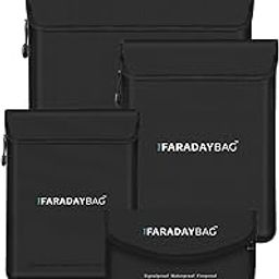 the faradaybag 4 Pack Large – Fireproof and Waterproof Faraday Bags for Phones, Key Fob, Cash, Laptop & RFID Blocking Pouch Set, Black-picture-14