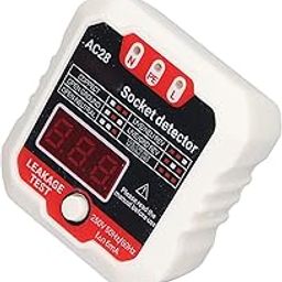 Polarity Socket Tester, RCD 30mA LCD 250V 50Hz 60Hz Electric Leakage Outlet Tester ABS Digital Display White for Electrician (EU 220V)-picture-15