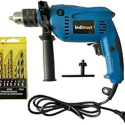 Inditrust 700W Impact drill machine set 6 Month warranty 100% Copper Winding with 9pc Drill bit set, 3Wall, 3 Wood and 3 Metal Bits. (BLUE)-18