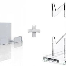 oopz Dual game pad Controller and PS5 wall mount stand,Gaming Accessories, Suitable for Almost All Controllers, Controller Stand for Xbox ONE PS4 PS5 STEAM PC (Crystal Clear)-image-15