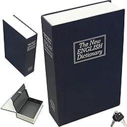 secret hidden dictionary book safe locker box for cash money,gold ornaments jewelery with lock and key for home office shop-image-76