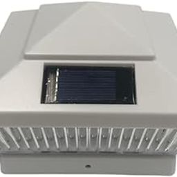 JAYXC HOME Solar Super Bright LED 78 Lumens Outdoor Post Cap Lights for 5x5 PVC, Vinyl, or Plastic Post (White Finish Color)-image-44