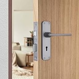 Godrej Mortise Lock I Door Handle Lock for Main & Internal Door | ELC 10 | 6-Lever Locking Mechanism | Reversible Latch | Lock for Wooden Doors (Matt Black Nickel Finish) | 1 Year Warrenty-2