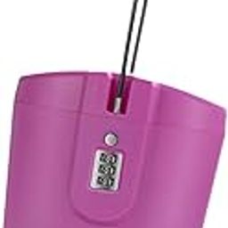 Portable Safe Lock Box with Steel Wire Storage Box for Office Outdoor Travel Rose red-9