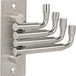 Bience Flexible Stainless Steel 4 Pin Bathroom Hooks Cloth Hanger Wall Hook Door Robe Hooks for Hanging Keys, Clothes, Towel Steel Hook (Silver) (1)-image-92