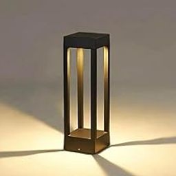 Bhutto 12 watt Worm White Garden Bollard Light, Outdoor Path Lighting Grey Texture-image-39