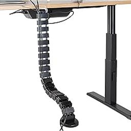 Cocoonkart Cable Management Spine, Desk Cord Organizer Vertebrae, Keeps Power and AV Cords Safe and Organized, Modular Wire Management Tray, Black-image-56