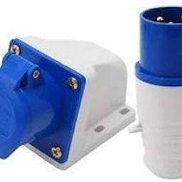16A/3Pin Industrial Plug & Panel Socket Set 220-250V Single Phase (16/3 Plug Wall Socket 16/3 Wall Socket)-image-63