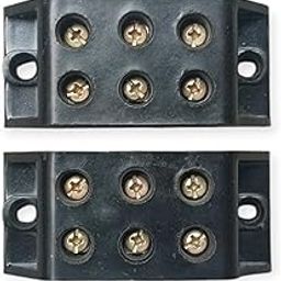 Control Panel 60A 3 Way Bakelite Connector Strip Double Row Barrier Black Terminal (Pack Of 2)-image-28