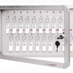 Alkosign Standard Aluminium Safe Lock Cabinet with Wall Mount Acrylic Cover Key Cabinets 20 Keys -AKB 20 - (310mm X 500mm)-24