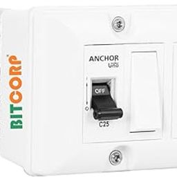 Bitcorp Power Extension Board with MCB 3 Socket 1 Switch, 6A 16A 5000W Surge Protector 10 Meter Electric Cord for Appliances, Fridge, Home, Office, Computer, AC (White) 220 Volts-12