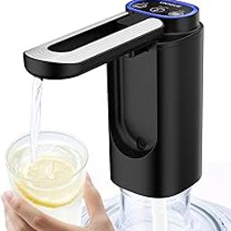 UN1QUE Water Dispenser Pump for 20 Litre Bottle, WD03 Portable Wireless Water Pump, 1200mAh Rechargeable Foldable Water Dispenser for Home Office Traveling Camping, Black-image-122