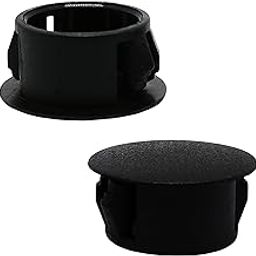 16mm Black Hole Plugs Plastic Flush Type Hole Plugs Snap in Locking Hole Tube,Tube Fastener Cover,Round Snap in Type Locking Furniture Hole Plugs,Panel Anti-Theft Door Plug(50pcs)-24