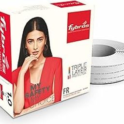 Fybros PVC Insulated 1 Sq Mm Wire| Multistrands Flame Retardant White Copper Wires & Cables| Cables For wiring | 1 Sq Mm White wire 90 meter| Industrial Wire Cable| Electrical Wire-picture-23