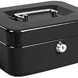 Boriva Latest Heavy Metal New Locking Large Cash Box For Home Office Shop Money Cash, Multi-color -BL-02-15