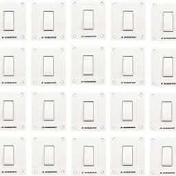 DURAVOLT Star 16A Non Modular Electrical Switch, White Colour, Polycarbonate Body,Porcelain Back, Heavy Duty,Suitable for Home & Office Use with Screws (20)-image-10