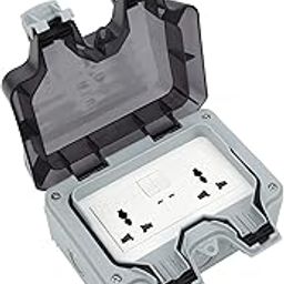 Electrical Outlet, Outdoor Socket Convenient Waterproof Socket Multi‑Function for Worker for Parking Lots Construction Sites, Hotels-image-42