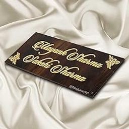 ABAJ Wooden Customized Name Plate For Home Entrance/Ideal For House/Villa/Bungalow/Flat/Office/Elegant Design/3D Letters/Longer Life (Size - 14x6 Inch) MAYANK-19