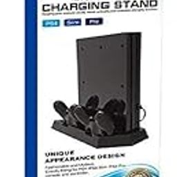 New World Vertical Stand Cooling Fan for PS4 - USB Hub Controller Charging Dock All in One for Fat, Slim, Pro Gaming Console-image-36