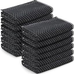 Moving Blankets Heavy Duty Professional Packing Blanket for Moving Environmental Moving Supplies Pack of (1, (40 * 72)-Black)-image-6
