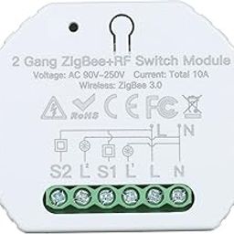 Generic Belity 2 Gang ZigBee & RF Switch Module Intelligent Household Home Switch Controller Mobile APP Remote Control with Timer Function Compatible with Alexa for Voice Control-18