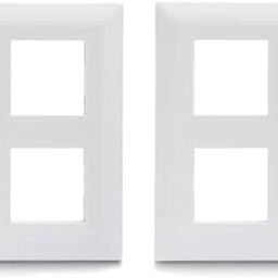 Schneider electric Plastic Livia-8 Module Grid & 8 Module Cover Frame - Square - White (Pack of 2) (P0709)-14