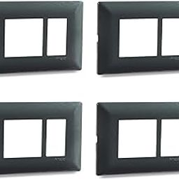 Schneider electric Livia-1-2Module Grid & 2 Module Cover frame - Pebble Grey (Pack of 4)-image-86