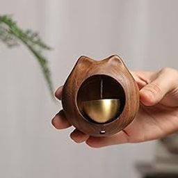 ATORSE Cat Doorbell Creative Portable Wooden Door Bell for Entrance Business Office Doorbells-image-30