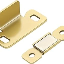 Nixnine Gold Antique L Shape Ultra Slim Thin Cabinet Door Magnetic Catch, Magnetic Door Stopper, Door Catcher for Drawer, Window, Kitchen Cupboard, Door Closer, (4cm x 1.5cm x 0.3cm) Pack of 2-image-64