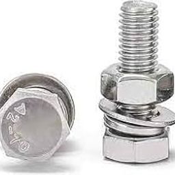 M5 x 100mm(10cm) thread length Stainless Steel hexagonal Head bolt,nut & washer 304 Grade - 2 Nos-30