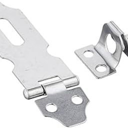 PE - Door 3 inch" Silver Tone Stainless Steel Padlock Hasp Staple Repair Parts - Student's desk pad lock - Pack of 2-4
