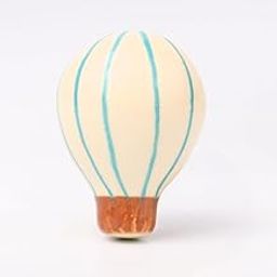 IndianShelf 6 Pieces Decorative Hot Air Ballon Farmhouse Cabinet Knobs Ceramic Blue and White Kids Dresser Pulls Kitchen Handles-image-22