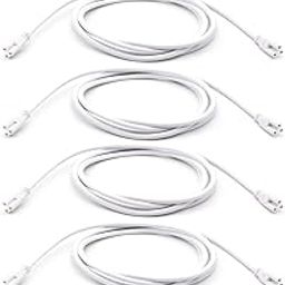 T5 T8 Extension Cords, 6ft 6ft Connector Cord, 3 Prong Extended Power Cord for Integrated LED Light Tube, Single LED Lamp for Garage, Under Lights-image-46