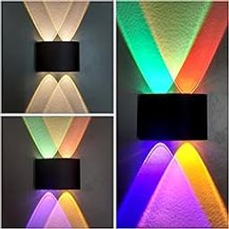 SHETRA - 2 Way UP-Down Wall Elevation Outddor Wall LAMP with Waterproof Driver (2+2 Curve 3IN1 Colour)-image-17
