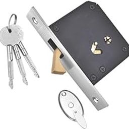 VICTAC Sliding Door Hook Lock for Wardrobe Cabinet with 3 Star Keys Popat Lock for Wooden Sliding Door Lock C024-image-9