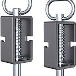 2 Pack Spring Latch Lock, Universal Long Spring Lock Steel Latch Assembly for Utility Trailer Gate, Barn Door, Heavy Duty Electroplating-16