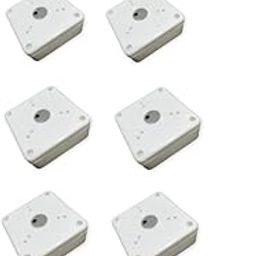 QUARSON CCTV Box -PVC Weather-Resistant 4X4" Survillance Camera Mounting Juction Box With Brass Nuts Fitting (Pack of 6) White #-image-65