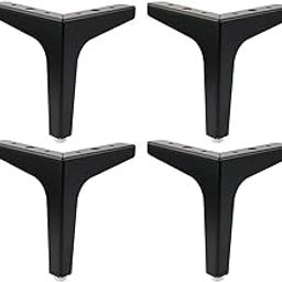 Steel Art Craft-Sofa Hardware Leg 4 Inch / 10 Cms Sofa Furniture Golden Glossy Finish Heavy Model Y Design Sofa Leg Set of 4(Black)-image-35