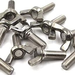 MEC® Wing Bolt Wing Screw Stainless Steel Butterfly Bolt Screw Thumb Hand Screws 10pcs (Thread M6-Pitch1.00 x Length 20mm)-image-0
