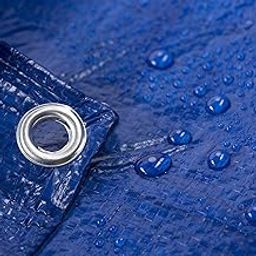Smile 9FT X 6FT Tarpaulins 120 GSM Virgin HDPE Sheet Tirpal Tadpatri Tharpai Thadika Waterproof Blue Color Extra Strong, Reinforced Eyelets, UV Resistant (120 GSM, 9X6 FT)-11
