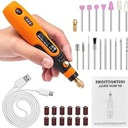Zeitel® Cordless Drill Machine, 32pcs Mini Kit, 3.6V USB Rechargeable 3 Speed Small Drill for Craft, Engraving/Polishing/Grinding/Cleaning-25