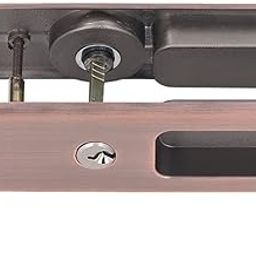 Ubervia Pocket Sliding Door Lock, Universal Recessed Handle Door Lock Hardware Rust Proof for Kitchen for Closet-image-23